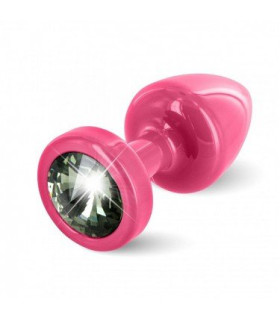 Французька анальна біжутерія з алюмінію з круглим каменем, рожева - No Taboo