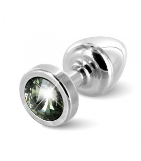Французька анальна біжутерія з алюмінію з круглим каменем, сріблена маленька - No Taboo