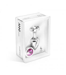 Французька анальна біжутерія з алюмінію зі змінними каменями, Білий / Фіолетовий - No Taboo