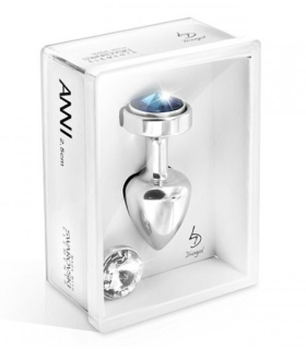 Французька анальна біжутерія з алюмінію зі змінними каменями, білий / блакитний - No Taboo