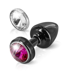 Французька анальна біжутерія з алюмінію зі змінними каменями, Кристал / Рубін 25мм - No Taboo