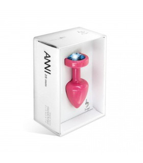 Французька анальна біжутерія, рожева з каменем - No Taboo