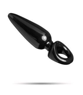 Маленька анальна пробка, чорна гель 7 см - No Taboo