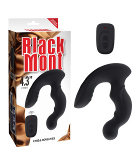 Масажер простати Black Mont силіконовий, чорний - No Taboo