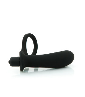 Масажер простати і ерекційне кільце з вібрацією з силікону - No Taboo