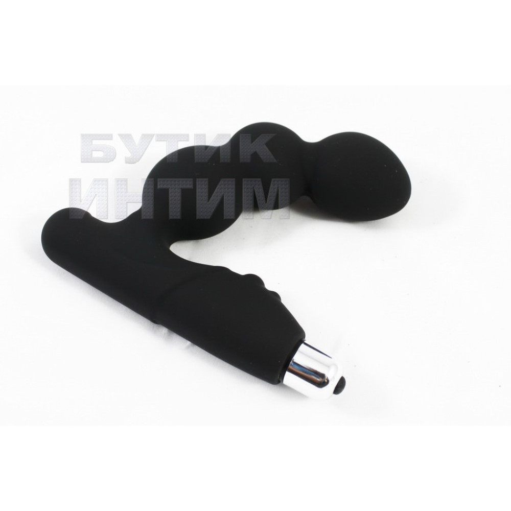 Масажер простати з потужною вібрацією, 100% медичний силікон, 11 х 4 см (21710), zoom