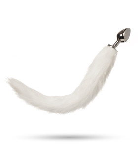 Металлическая анальная пробка с хвостиком кошки, Cat's Tail M - No Taboo