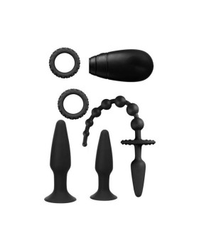 Набор эрекционное кольцо анальная пробка MENZSTUFF VIBRATING Black - No Taboo