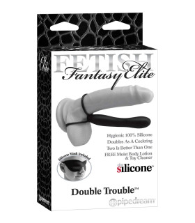 Насадка на пеніс для подвійного проникнення Pipedream чорна, 14.2 х 2.5 см - No Taboo