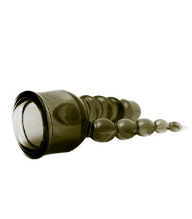 Черная насадка на микрофон с имитацией двойного проникновения - No Taboo