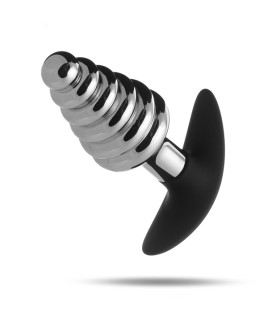 Ребристая металлическая пробка с силиконовой ручкой - No Taboo