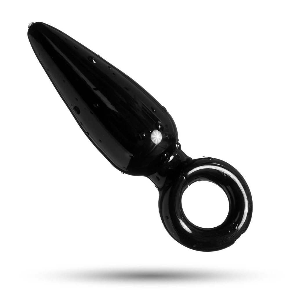 Середня анальна пробка, чорна гель 8.5 см (33405), zoom