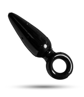 Середня анальна пробка, чорна гель 8.5 см - No Taboo