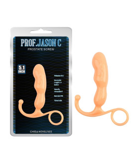Масажер простати Chisa Prof jason, без вібрації, бежевий, 12.5 см х 2.6 см - No Taboo