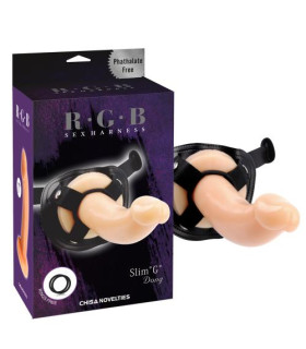 Страпон реалістичний Chisa R.G.B. Slim G Dong, бежевий, 19 см х 4 см - No Taboo