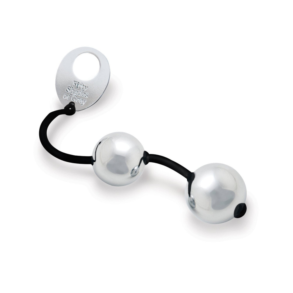 Вагінальні кульки Fifty Shades of Grey сріблясті, 21.6 х 3.2 см (20097), zoom