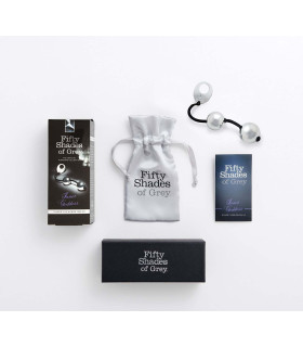 Вагінальні кульки Fifty Shades of Grey сріблясті, 21.6 х 3.2 см - No Taboo