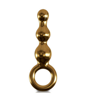 Золота анальна пробка-ялинка зі скла Icicles - No Taboo