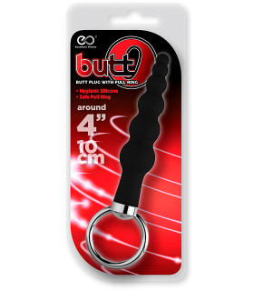 Анальна пробка чорна з кільцем - No Taboo