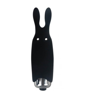 Минивибратор Adrien Lastic Rabbit черный, 8.5 х 2.3 см - No Taboo