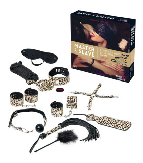 БДСМ набор с заданиями Master & Slave BDSM Kit, леопард - No Taboo