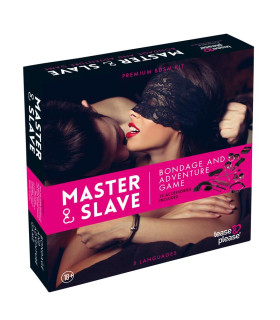 БДСМ набор с заданиями, 11 предметов, черный с розовым - No Taboo