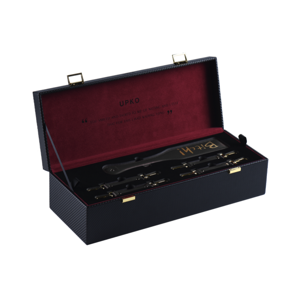 Валіза ваших таємних бажань UPKO італійська шкіра Kinky Tools Set, чорна (32976), zoom