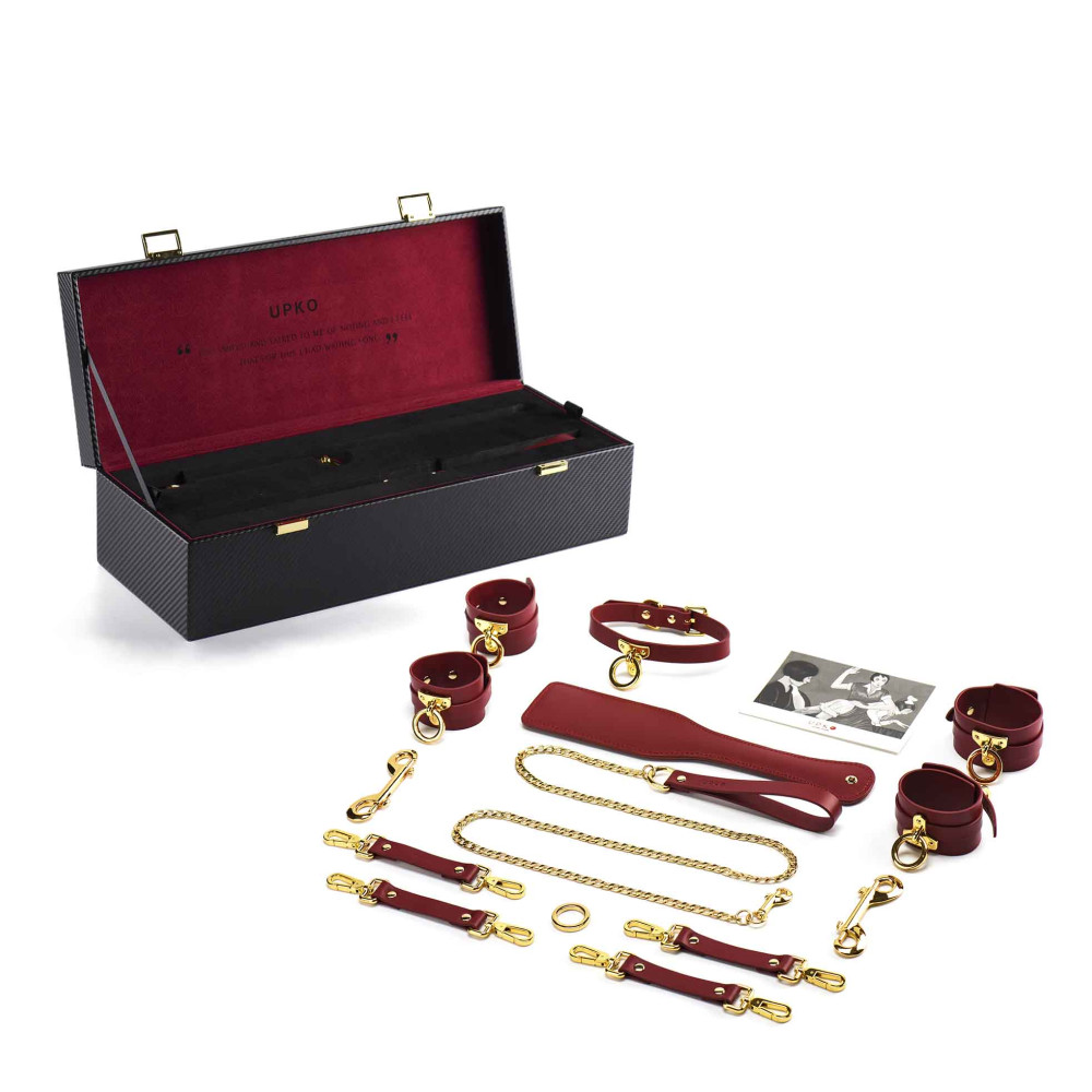 Чемодан ваших тайных желаний UPKO Kinky Tools Set итальянская кожа, красный (34765), zoom