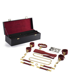 Чемодан ваших тайных желаний UPKO Kinky Tools Set итальянская кожа, красный - No Taboo