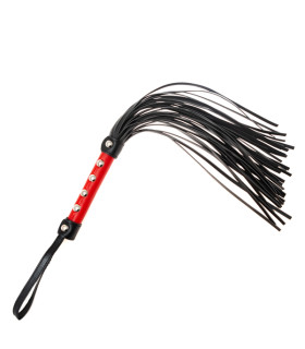 Флоггер (батіг) чорно-червоний, 40 хвостів - No Taboo