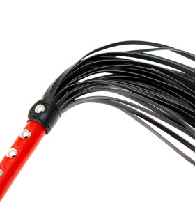 Флоггер (батіг) чорно-червоний, 40 хвостів - No Taboo