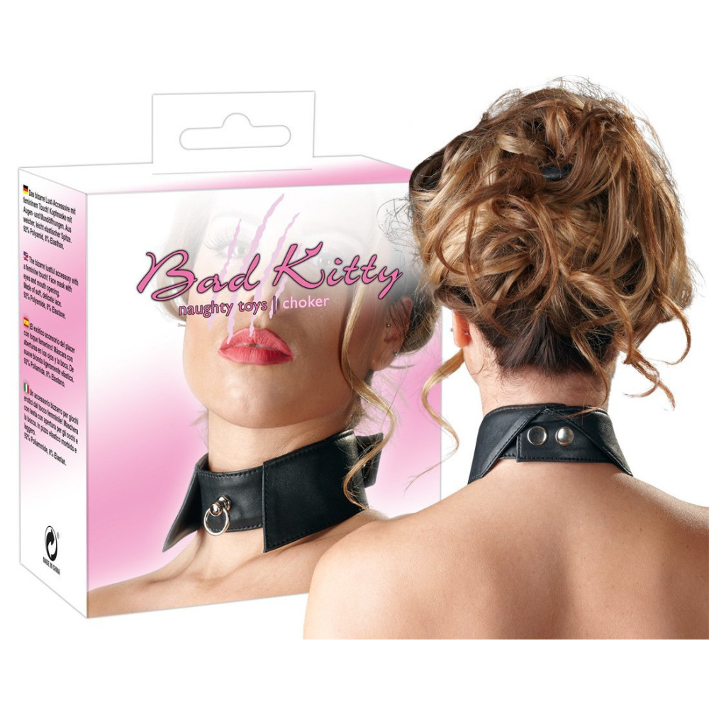 Чокер с кольцом черный Bad Kitty (27483), zoom