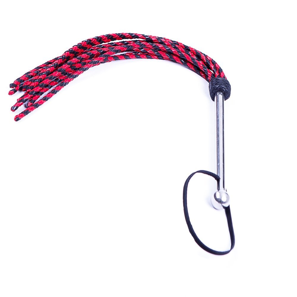 Флоггер (батіг) з плетеними хвостами, ручка метал, Голландія (26290), zoom