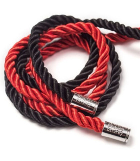 Набір мотузок для бандажа Fifty Shades Of Grey чорна та червона, 2 шт - No Taboo