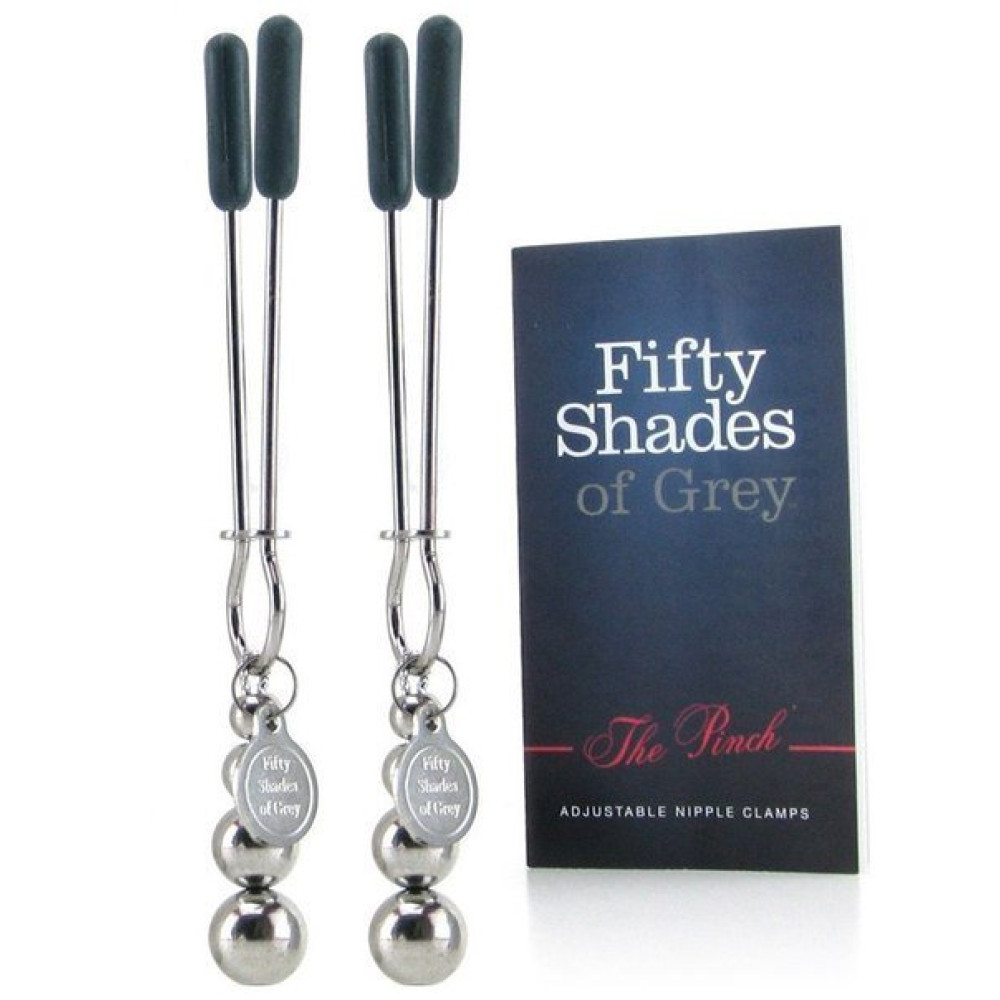 Зажимы для сосков Fifty Shades of Grey регулируемые, серебристые, 8,3 см (19832), zoom