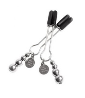 Зажимы для сосков Fifty Shades of Grey регулируемые, серебристые, 8,3 см - No Taboo