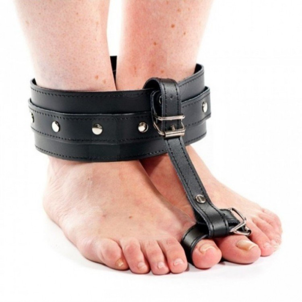 Фіксатор для ніг і пальців IDEA SM зі штучної шкіри, чорний (23731), zoom