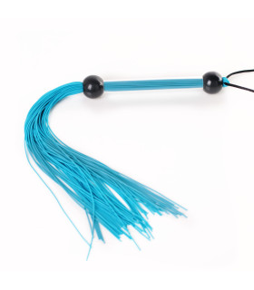 Мини флоггер (плетка) 100% медицинский силикон голубой - No Taboo