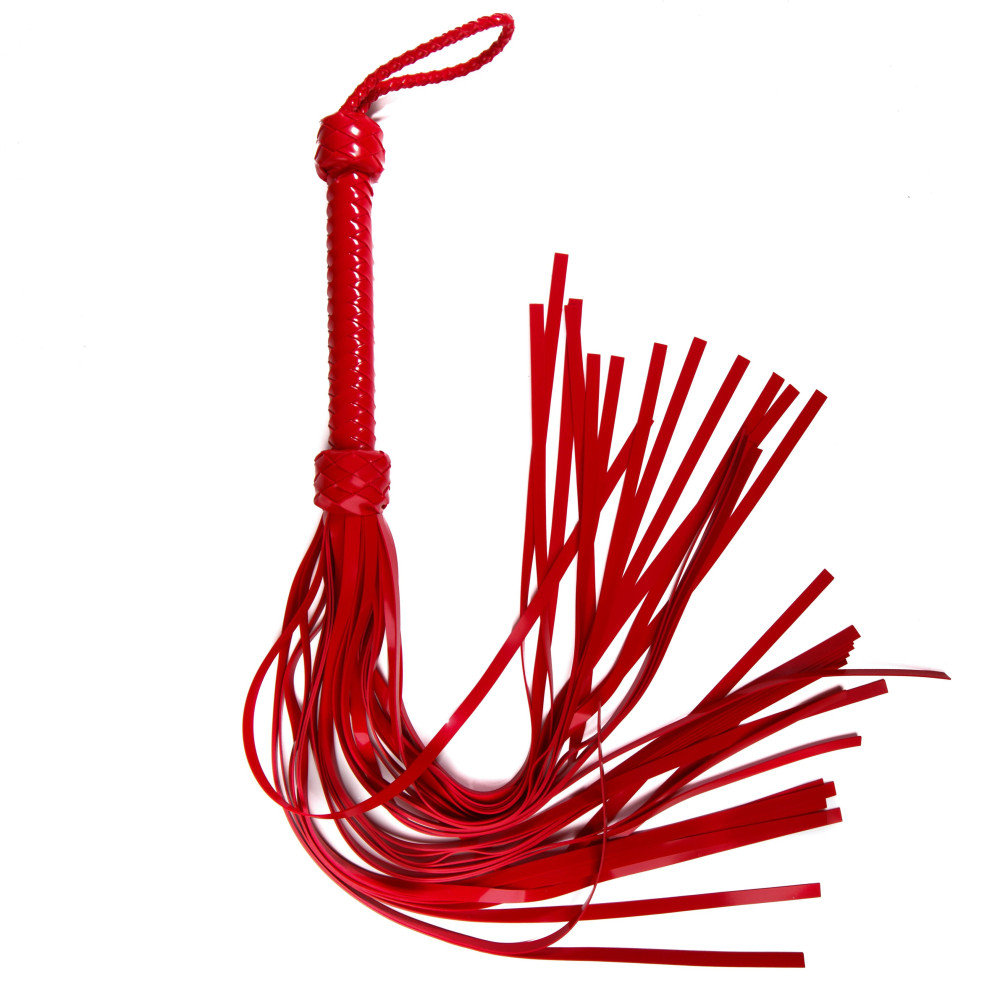 Флоггер (батіг) червоний силікон 75 см Голландія ручна робота (28612), zoom