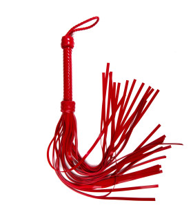 Флоггер (плетка) красный силикон 75 см Голландия ручная работа - No Taboo