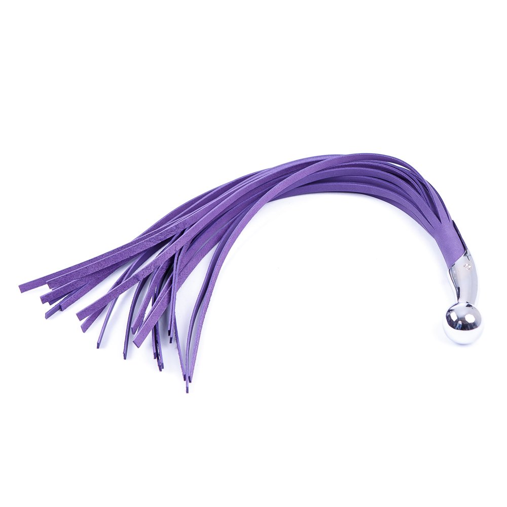 Флоггер (плетка) с изогнутой ручкой замшевый Голландия ручная работа (26305), zoom