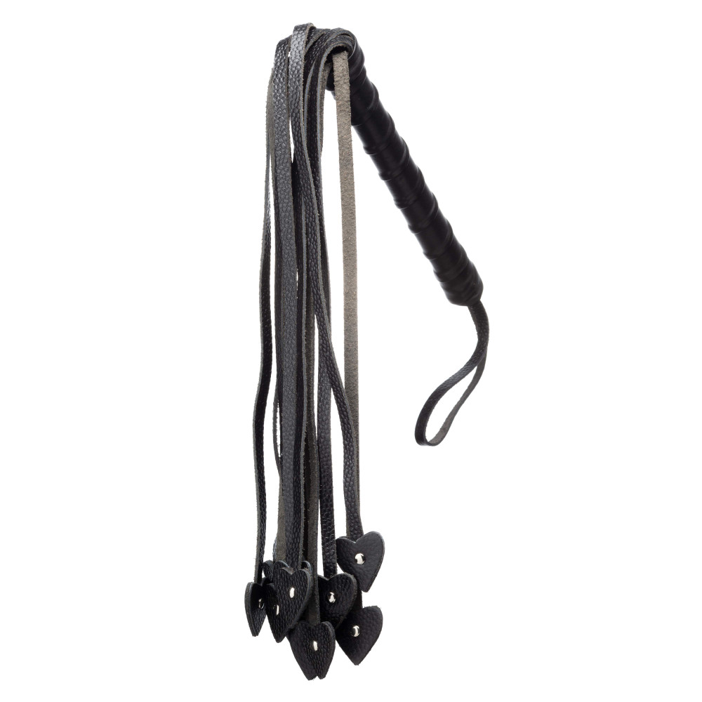 Флоггер (батіг) з наконечниками у вигляді сердечок, шкіра ягняти Голландія ручна робота (34985), zoom