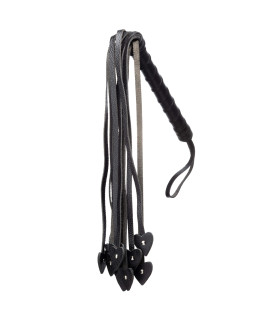 Флоггер (плетка) с наконечниками в виде сердечек, кожа ягненка Голландия ручная работа - No Taboo