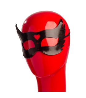 Маска карнавальна із серцем, на резинках, чорна - No Taboo