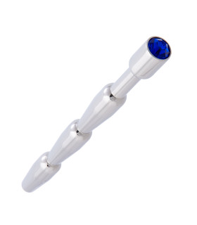Катетер уретральный металлический с синим камнем, 9,8 х 1 см - No Taboo