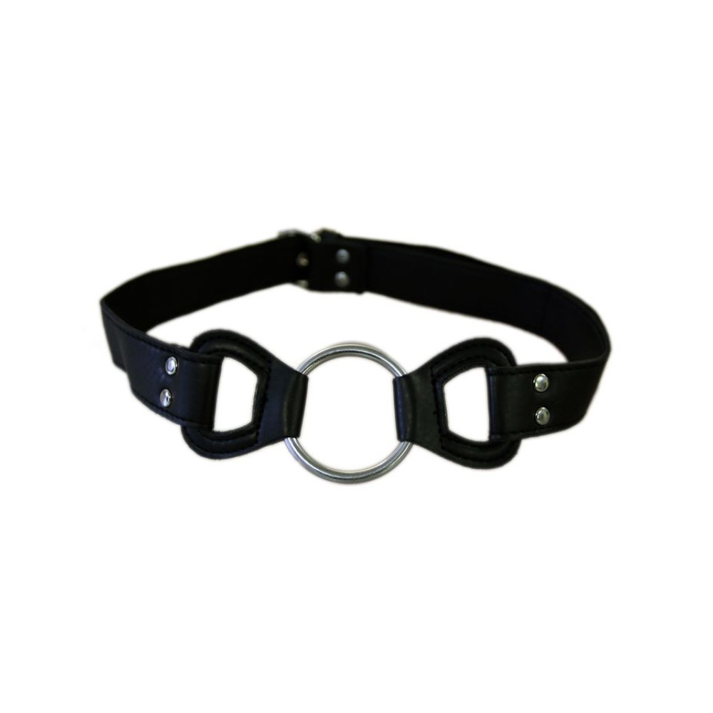 Кляп в виде металлического кольца черный (28193), zoom