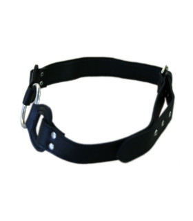 Кляп в виде металлического кольца черный - No Taboo