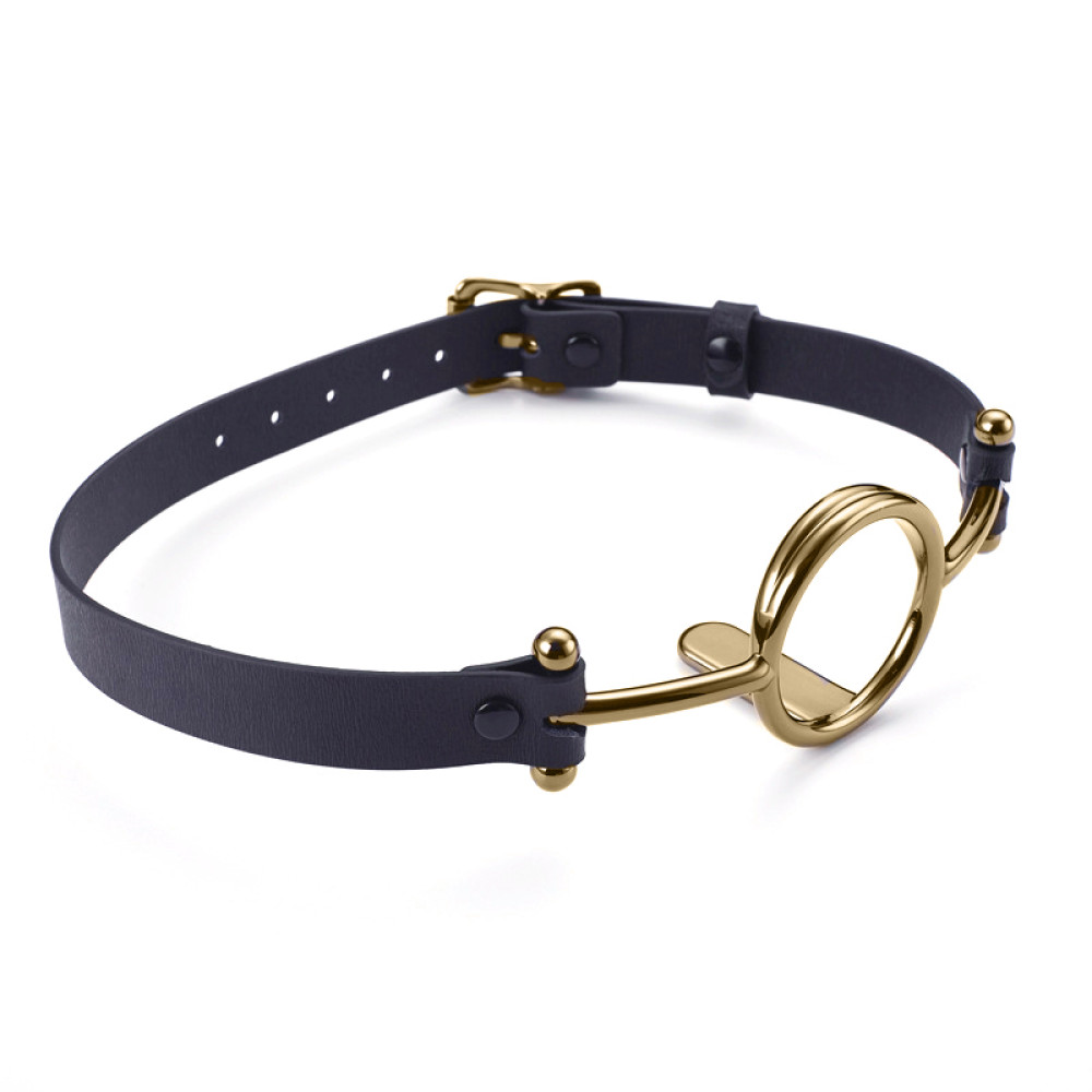 Кляп кільце золото з притисненням мови Roomfun (33476), zoom