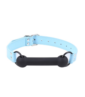 Кляп-вуздечка силіконовий, блакитний ремінець NO TABOO - No Taboo