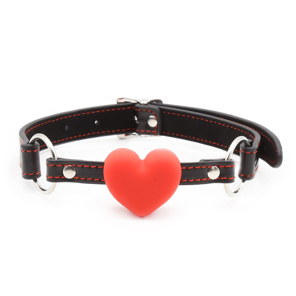 Кляп в виде сердца Fetish Mouth gag heart красный, 4 см (33175), zoom